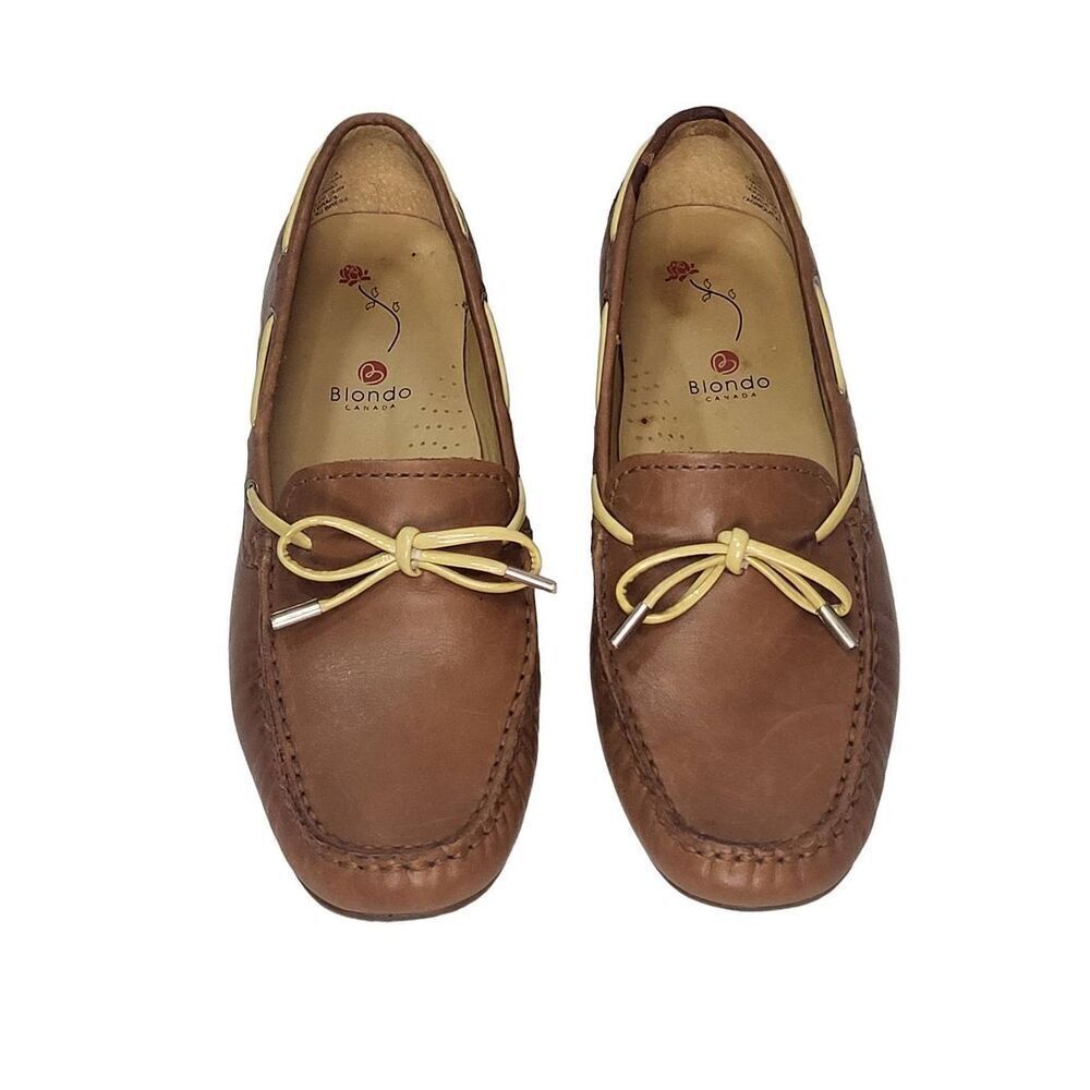Blondo Canada Leather Tan|Brown Womens Loafers Size 6.5M